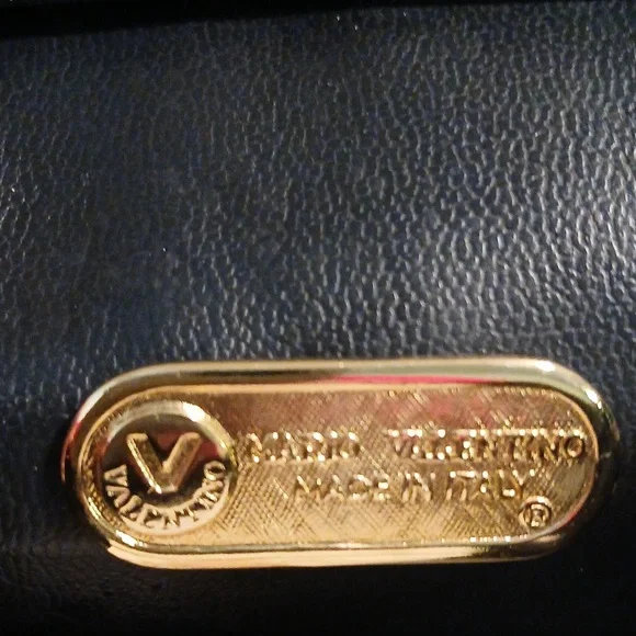 Valentino Black Clutch with Gold Accents - Picture 8 of 9